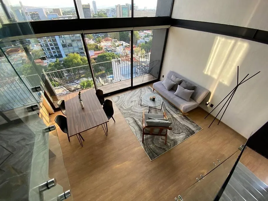 Апартаменты Loft Doble Altura Americana Piso 5 @Serra Гвадалахара Мексика