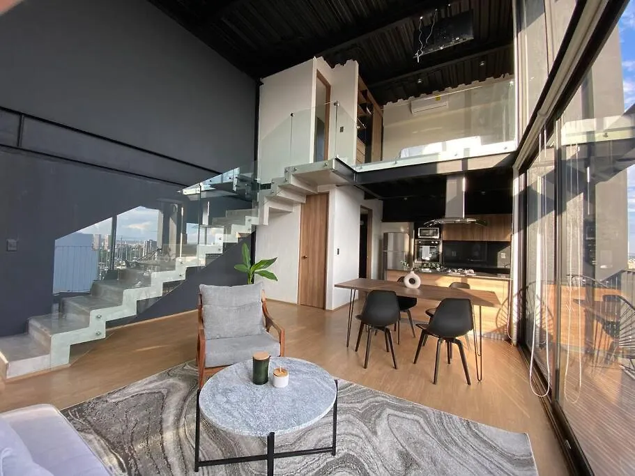 Апартаменты Loft Doble Altura Americana Piso 5 @Serra Гвадалахара